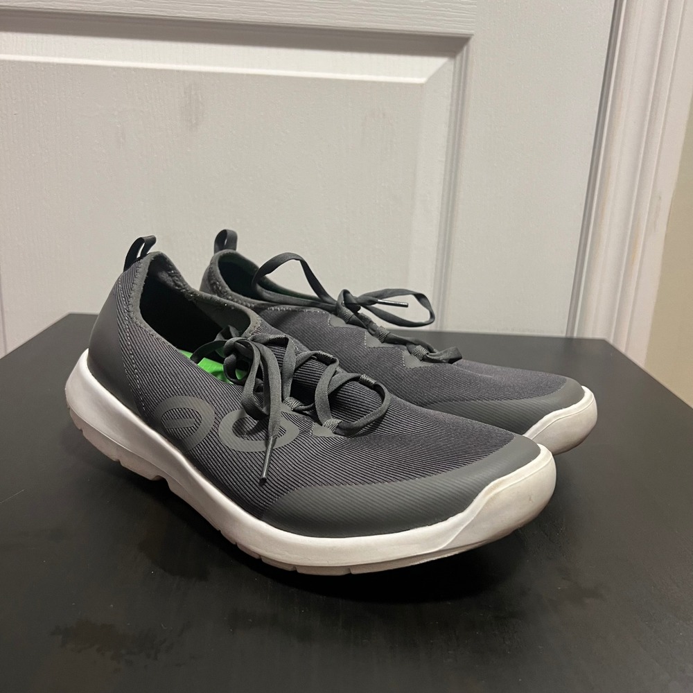 OOFOS OOmg Sport LS Low Mens 10 Black White‎ Lightweight Comfort Recovery Shoes